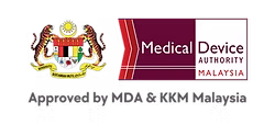 Approved by Malaysia's Medical Device Authority (MDA) and KKM